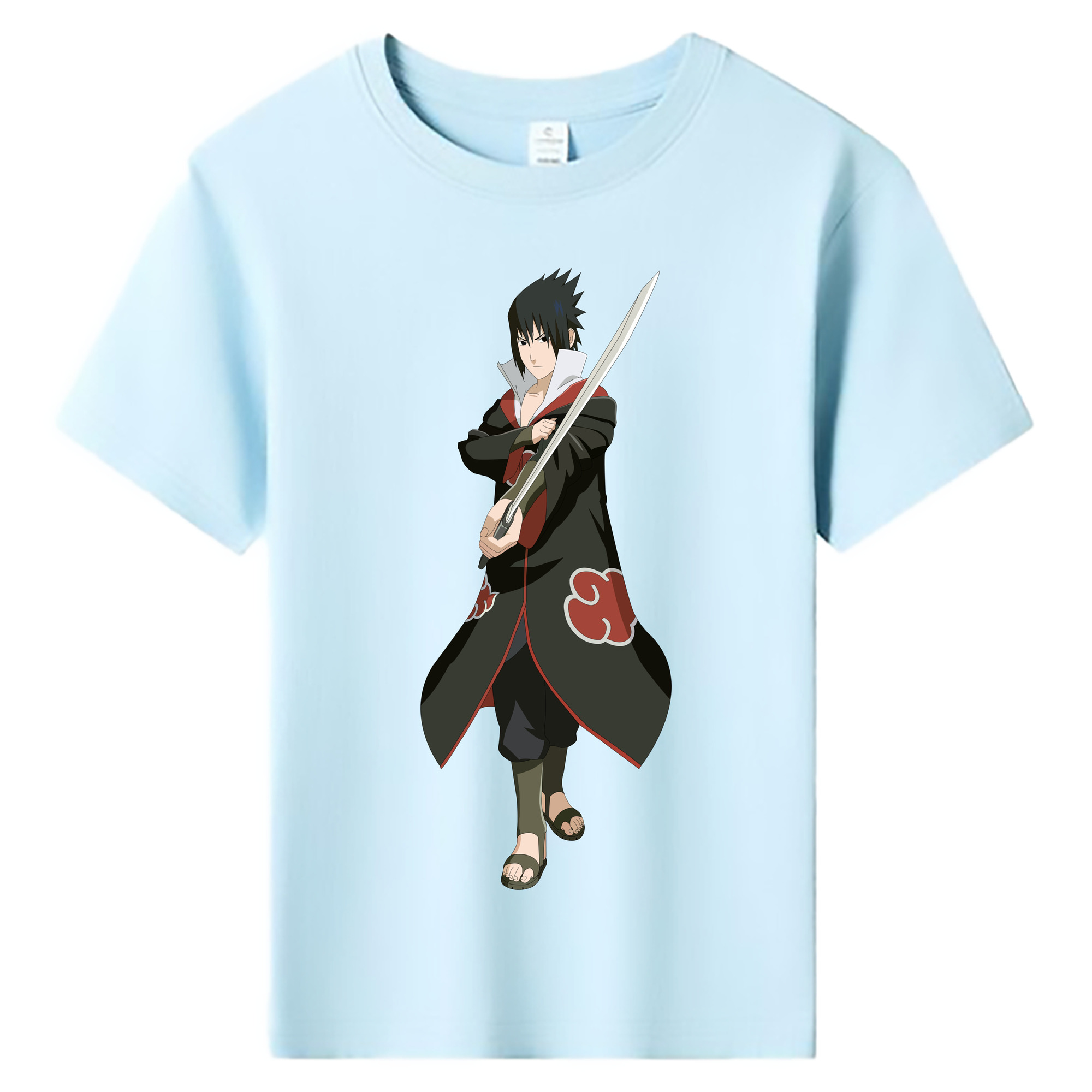 （画像用） NARUTO -ナルト- うちは サスケ Uchiha Sasuke 綿100％キッズTシャツ（フロントプリント）